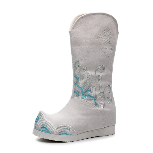 冬季古裝靴子內增高長靴古風男女古代武俠情侶演出配漢服圓領袍鞋 冬季古裝靴子內增高長靴古風男女古代武俠情侶演出配漢服圓領袍鞋