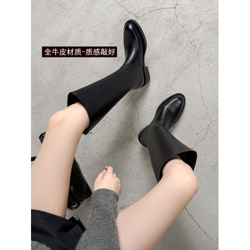 超大腿圍靴子真皮騎士靴加寬40cm大筒圍女靴胖mm粗腿長筒靴大碼43