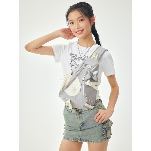 25年新款多巴胺斜後後背包原創vintage運動休閒包弓箭包旅行後後背包學生