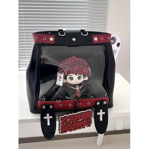 演唱會追星藏支架痛包燈牌可放20公分娃包雙肩單肩日常吧唧百搭包