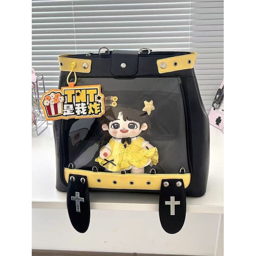 演唱會追星藏支架痛包燈牌可放20公分娃包雙肩單肩日常吧唧百搭包