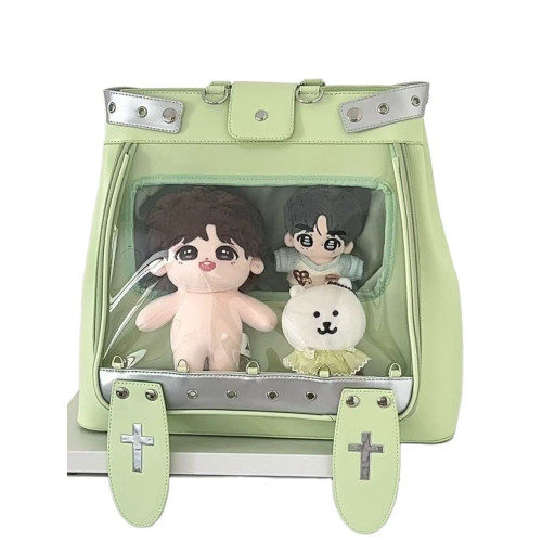 演唱會追星藏支架痛包燈牌可放20公分娃包雙肩單肩日常吧唧百搭包