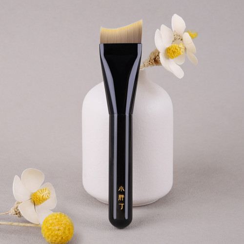 小胖丁K121粉底刷魚尾刀鋒一字型扁頭輕薄無痕不吃粉液化妝面膜刷