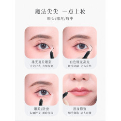 眼影刷海綿頭圓尖可攜式化妝刷眼部暈染刷下至臥蠶刷高光眼頭提亮刷