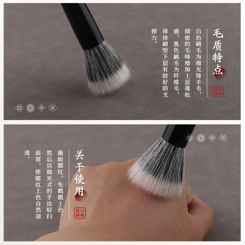 竹鳳堂化妝刷雛鳳F806點彩刷腮紅刷曬紅高光刷子羊毛一支裝竹風堂 竹鳳堂化妝刷雛鳳F806點彩刷腮紅刷曬紅高光刷子羊毛一支裝竹風堂