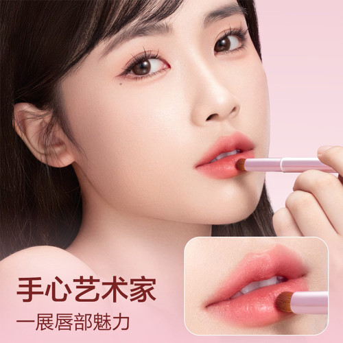 雙頭脣刷口紅刷伸縮可攜式脣線筆化妝專業工具塗嘴脣帶蓋小刷子專用