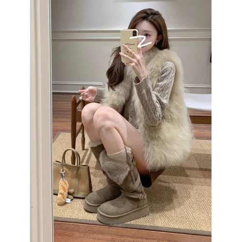 厚底灰色雪地靴女2026冬季新款長筒加絨加厚保暖高筒靴東北大棉鞋