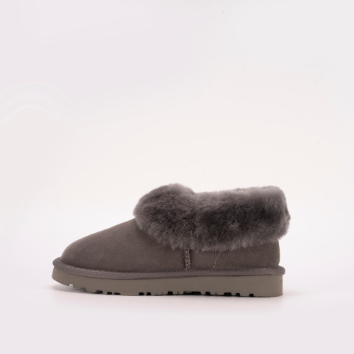 2025冬女士舒適茸茸毛圈口大喜慶雪地靴皮毛一體休閒毛單鞋樂福鞋