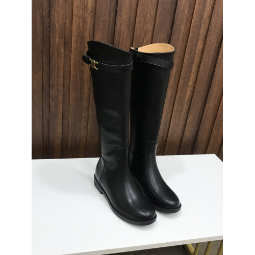 凱旋門長筒靴女秋冬新款英倫風不過膝高筒靴粗跟真皮騎士靴女長靴 凱旋門長筒靴女秋冬新款英倫風不過膝高筒靴粗跟真皮騎士靴女長靴