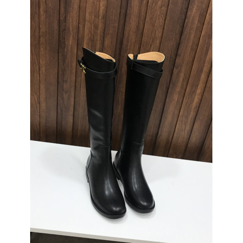 凱旋門長筒靴女秋冬新款英倫風不過膝高筒靴粗跟真皮騎士靴女長靴 凱旋門長筒靴女秋冬新款英倫風不過膝高筒靴粗跟真皮騎士靴女長靴