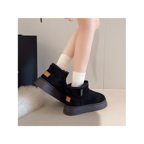 白色厚底雪地靴女2025年新款冬季加絨加厚防水防滑保暖麵包大棉鞋