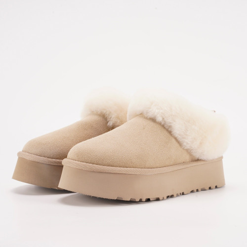 2025冬季新款塔茨勒厚底雪地靴女款皮毛一體東北加厚女鞋河南桑坡