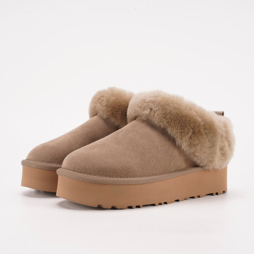 2025冬季新款塔茨勒厚底雪地靴女款皮毛一體東北加厚女鞋河南桑坡