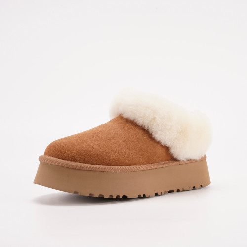 2025冬季新款塔茨勒厚底雪地靴女款皮毛一體東北加厚女鞋河南桑坡