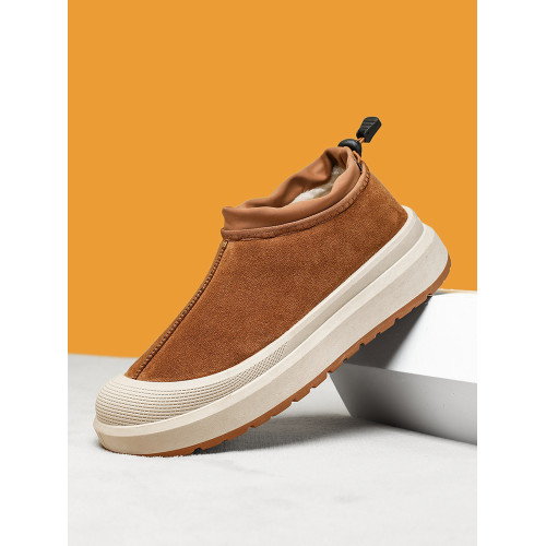 雪地靴男女同款2025新款冬季綿羊毛厚底增高棉鞋加絨保暖勃肯鞋