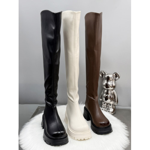 過膝長靴女瘦瘦靴2025新款秋冬騎士靴高跟黑色長筒靴白色靴子