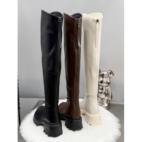 過膝長靴女瘦瘦靴2025新款秋冬騎士靴高跟黑色長筒靴白色靴子