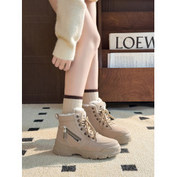 廻力厚底雪地靴女2025冬季加絨加厚保暖防滑高幫馬丁靴戶外棉靴子