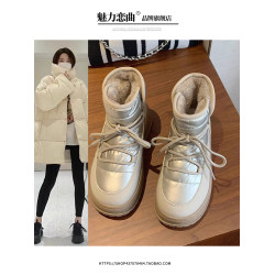 2026新款厚底雪地靴女冬季加絨加厚保暖棉鞋桑坡防滑防水皮毛一體