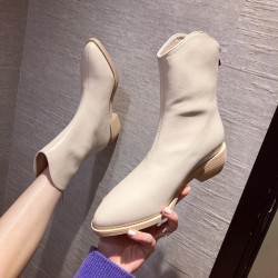 小碼馬丁靴子女冬2025年新款瘦瘦靴加絨短靴騎士靴西部牛仔靴女潮