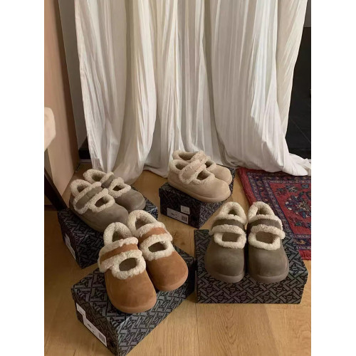 馬鈴薯瑪麗珍棉鞋女2025秋冬新款一腳蹬魔術貼加絨保暖雪地靴勃肯鞋