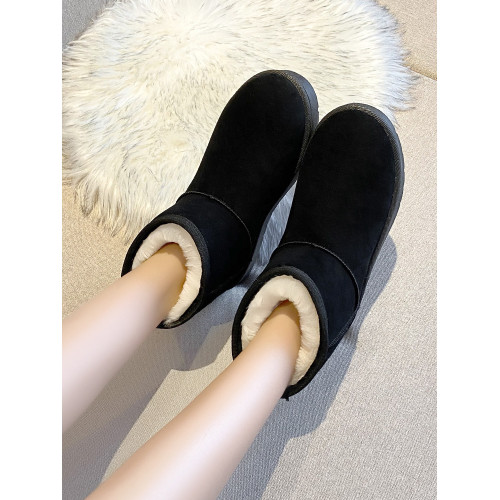 雪地靴女2026年新款加絨短靴子冬季皮毛一體保暖麵包雪地棉鞋短筒