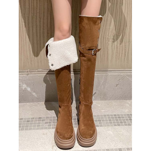 內增高瘦腿過膝雪地靴女靴2026新款爆款兩穿騎士靴加絨厚底長筒靴