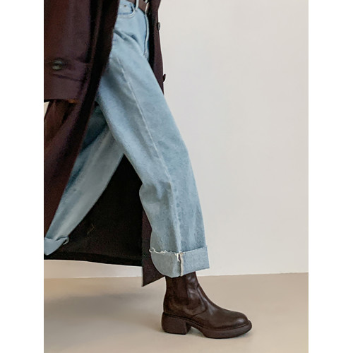 法式韓系小踝靴厚底瘦瘦馬丁靴英倫風炸街入秋切爾西短靴菸筒靴女 法式韓系小踝靴厚底瘦瘦馬丁靴英倫風炸街入秋切爾西短靴菸筒靴女