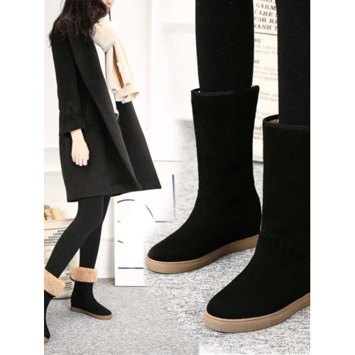 雪地靴女冬內增高202新款洋氣網紅加絨加厚保暖防滑中筒短靴棉鞋