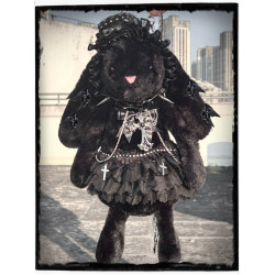 issuegirl亞文化辣妹lolita重工蕾絲y2k毛絨玩偶包斜後後背包生日禮物