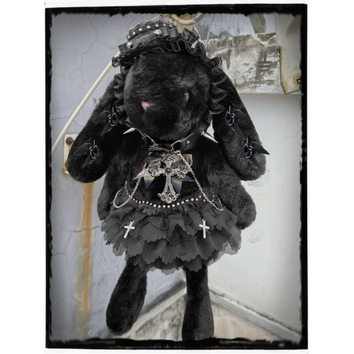 issuegirl亞文化辣妹lolita重工蕾絲y2k毛絨玩偶包斜後後背包生日禮物