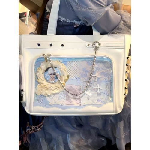 斯莫爾動漫痛包女2026新款學院風大容量托特包百搭單肩手提腋下包