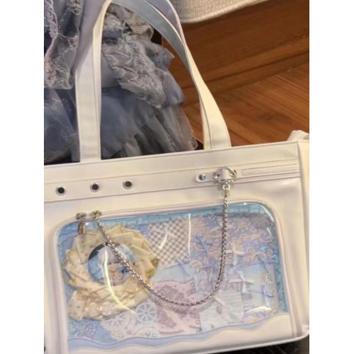 斯莫爾動漫痛包女2026新款學院風大容量托特包百搭單肩手提腋下包