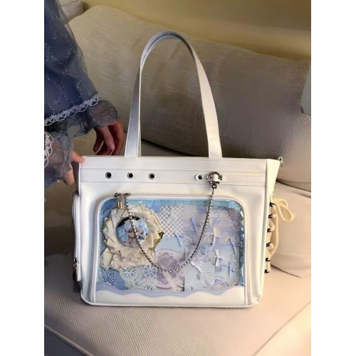 斯莫爾動漫痛包女2026新款學院風大容量托特包百搭單肩手提腋下包