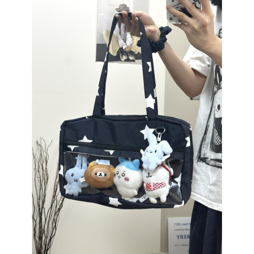 2025新款黑色星星製服痛包日系學院風jk單肩包日常通勤斜後後背包