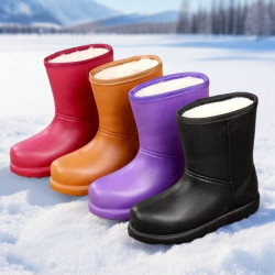 厚底雪地靴女款2026新款秋冬季加絨保暖雨鞋雨靴防水中筒棉鞋棉靴