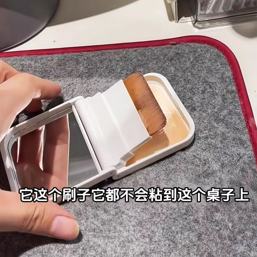 不吃粉的粉底刷！扁頭一字型化妝刷無痕底妝可攜式超薄平頭化妝師