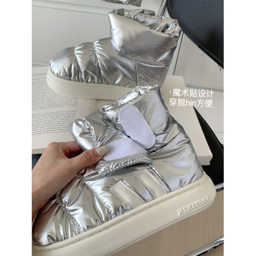 細細條潮酷運動風時尚雪地靴男女冬季防水加厚保暖情侶短筒棉鞋 細細條潮酷運動風時尚雪地靴男女冬季防水加厚保暖情侶短筒棉鞋