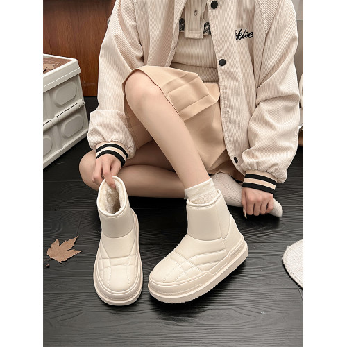 防水雪地靴女款2025新款冬季加絨加厚皮毛一體大棉鞋防滑保暖靴子 防水雪地靴女款2025新款冬季加絨加厚皮毛一體大棉鞋防滑保暖靴子