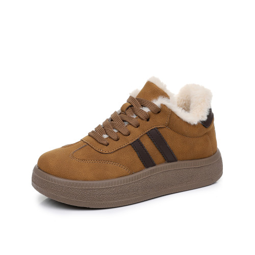 2025冬季新款老北京布鞋女加絨加厚雪地靴綿羊毛保暖時尚百搭棉靴