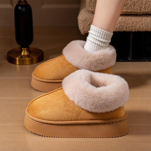 厚底雪地靴女款冬季2026新款外穿防滑短筒靴加絨保暖毛毛包跟棉鞋 厚底雪地靴女款冬季2026新款外穿防滑短筒靴加絨保暖毛毛包跟棉鞋