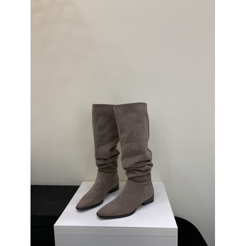 FQ3 實拍Alilover新款高筒靴女不過膝長靴絨面粗跟中跟騎士靴女靴 FQ3 實拍Alilover新款高筒靴女不過膝長靴絨面粗跟中跟騎士靴女靴