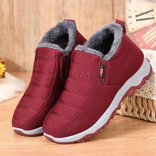 老北京布鞋女款媽媽鞋冬季棉鞋老太太加絨防滑保暖中老年人雪地靴