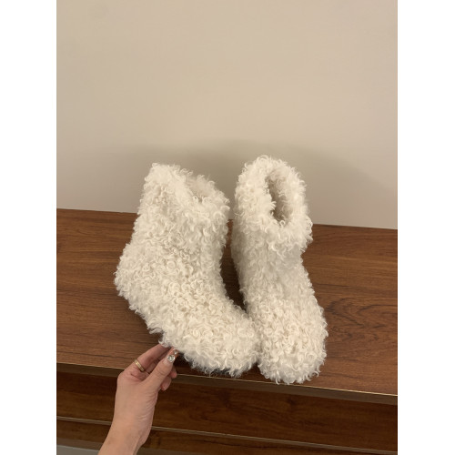 內增高白色毛毛靴秋冬加絨雪地靴女鞋2025新款毛毛鞋保暖棉鞋短靴