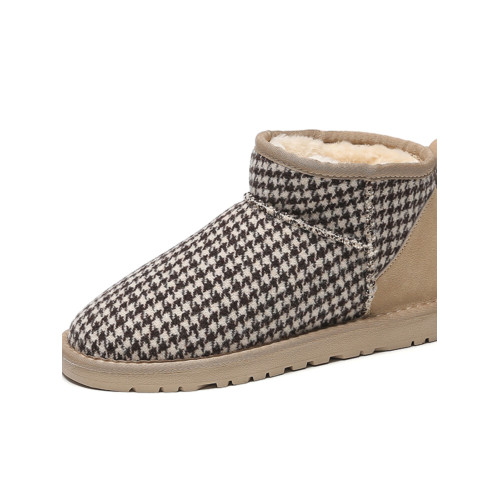 周冬雨同款雪地靴女皮毛一體2025新款小香風保暖加絨加厚防滑棉鞋