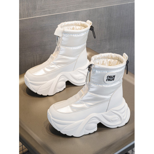 增高厚底雪地靴女2025新款爆款百搭冬季加絨保暖防水防滑高幫棉鞋