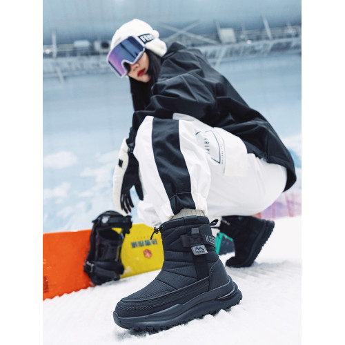 最冬天冬季女士雪地靴加厚雪靴男高幫保暖防水防滑棉靴東北大棉鞋