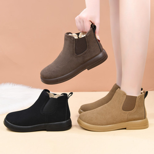 厚底雪地靴女款2026新款冬季加絨加厚防水防滑保暖棉鞋短靴媽媽鞋