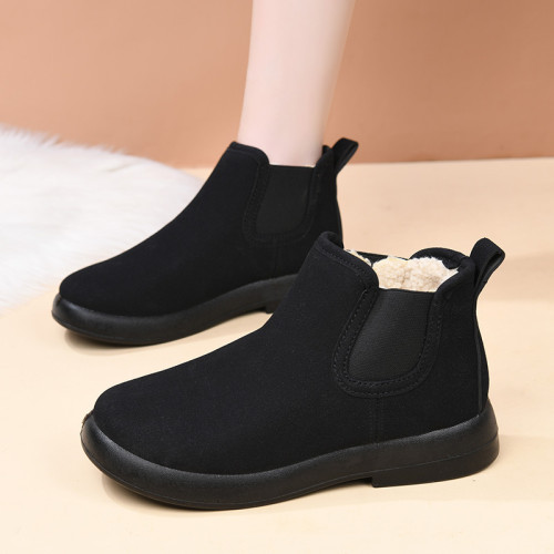 厚底雪地靴女款2026新款冬季加絨加厚防水防滑保暖棉鞋短靴媽媽鞋