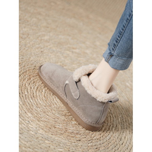 真羊皮毛一體雪地靴女款2025年新款女鞋冬季加絨加厚短款麵包棉鞋 真羊皮毛一體雪地靴女款2025年新款女鞋冬季加絨加厚短款麵包棉鞋